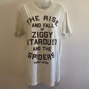 David Bowie Women's Ziggy Stardust Crewneck Tee Graphic T-Shirt Small